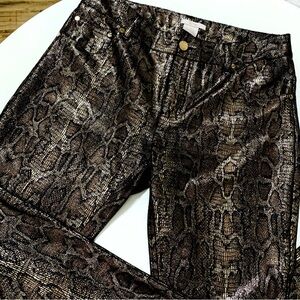 Snakeskin Skinny Pants